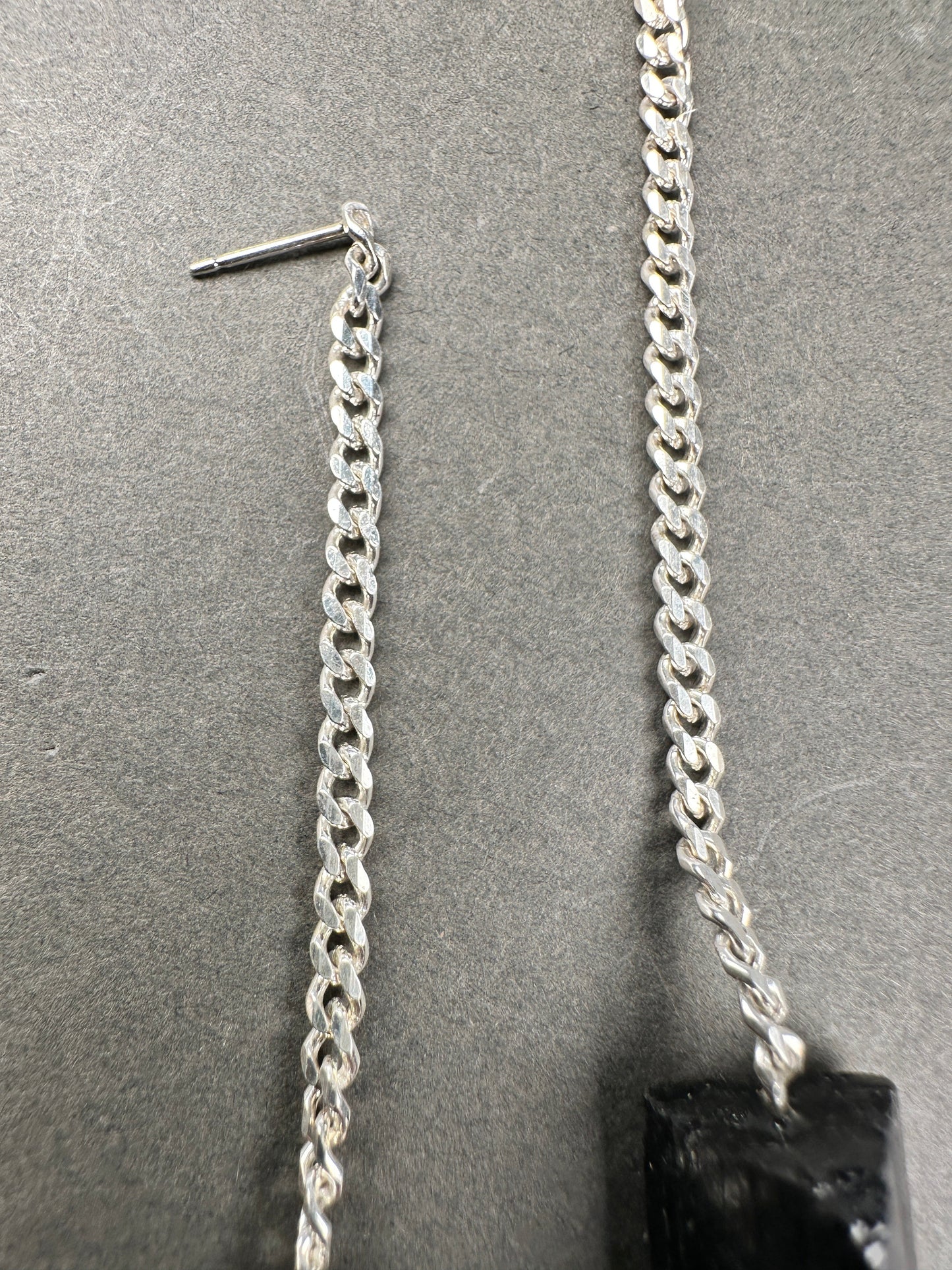 Raw black tourmaline shoulder duster
