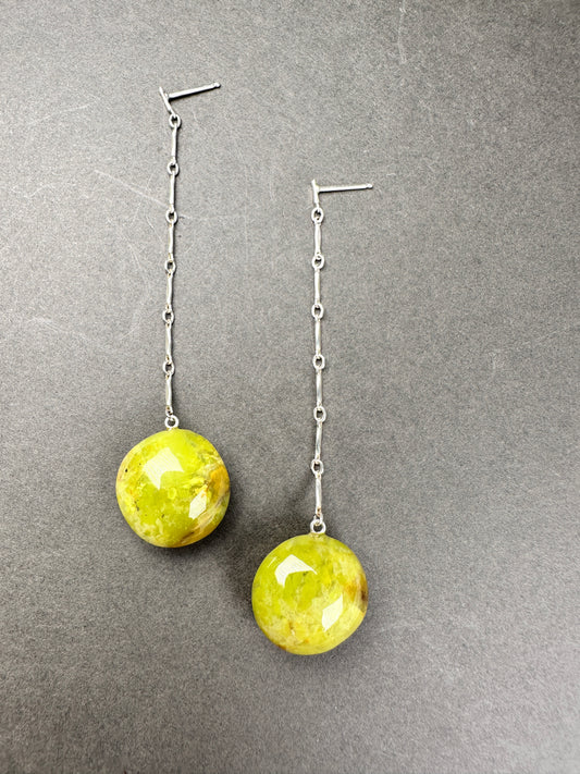 Green opal shoulder dusters