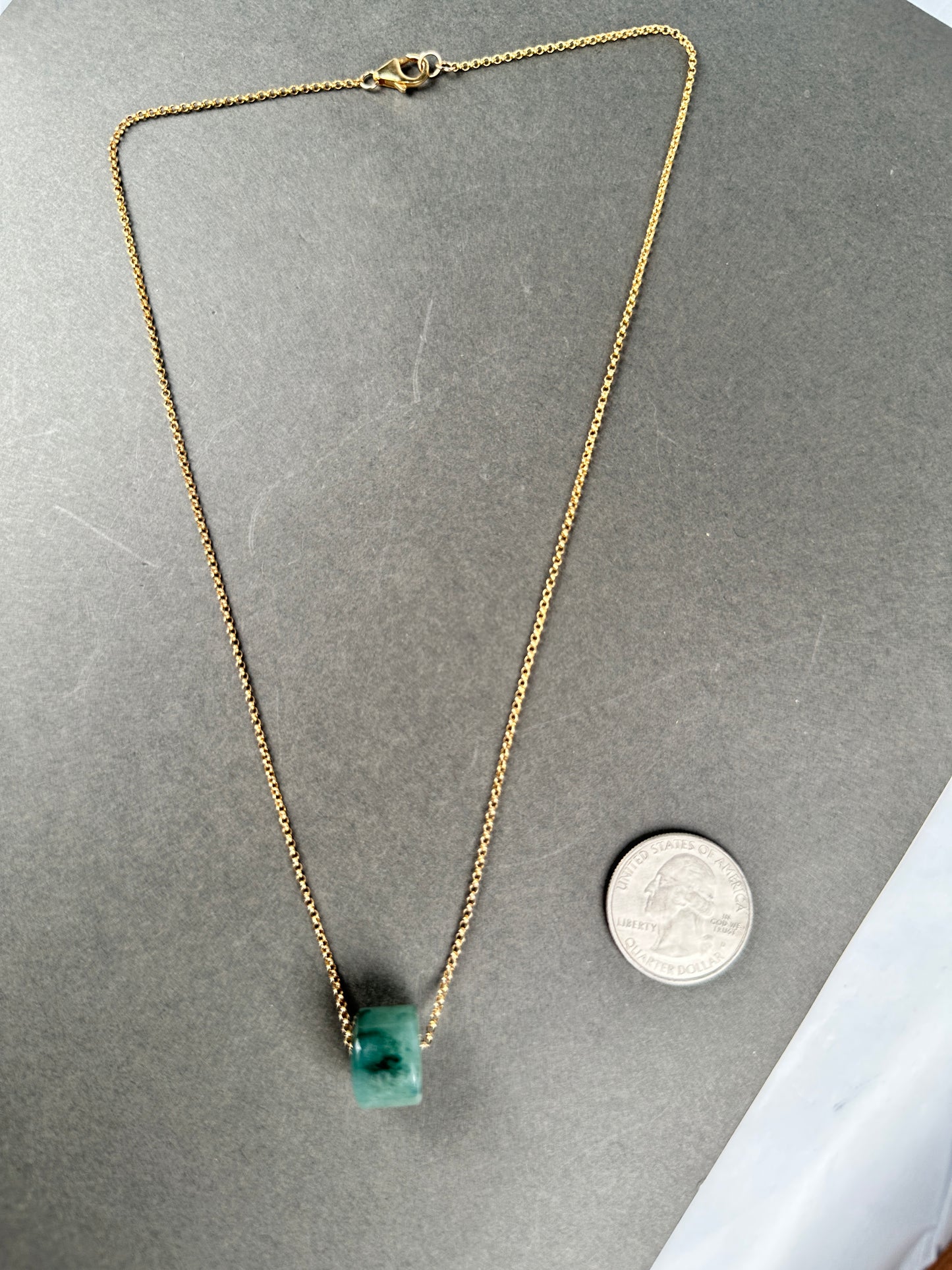 Jade wheel necklace