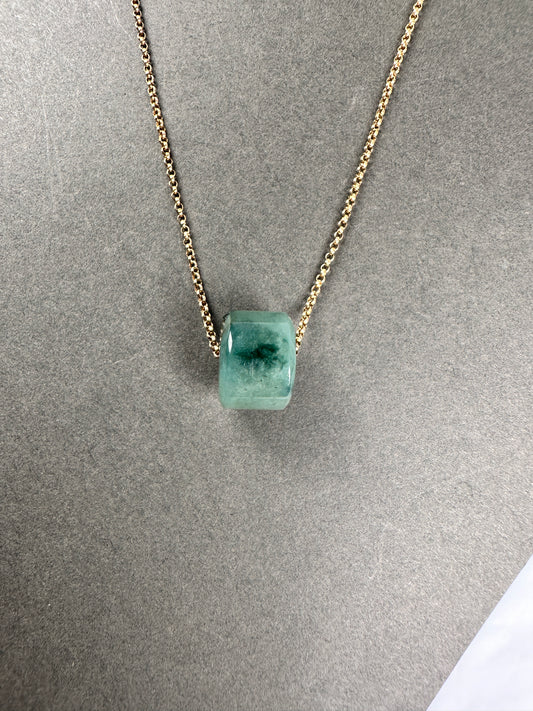 Jade wheel necklace