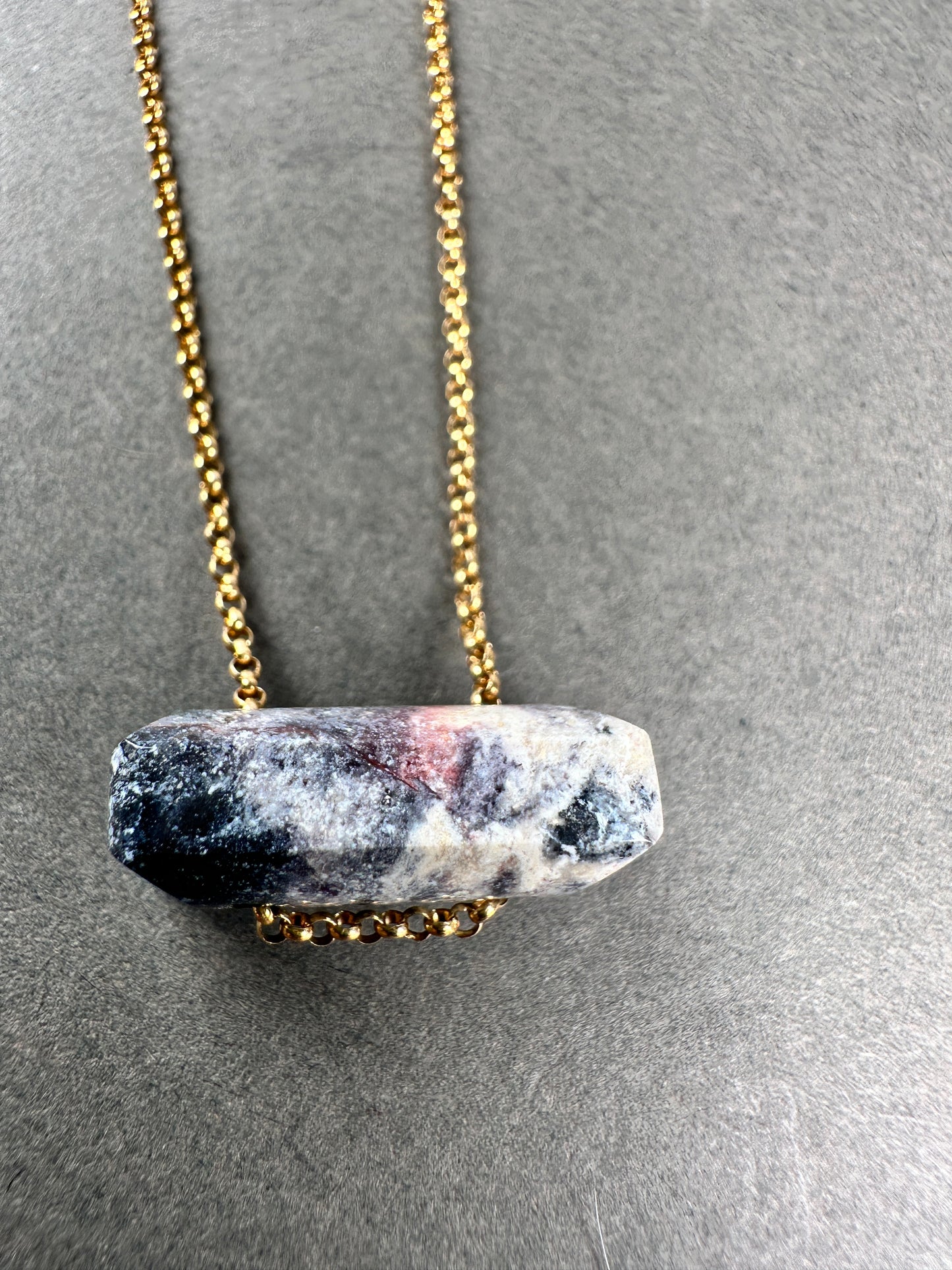 Blanket Jasper floating necklace