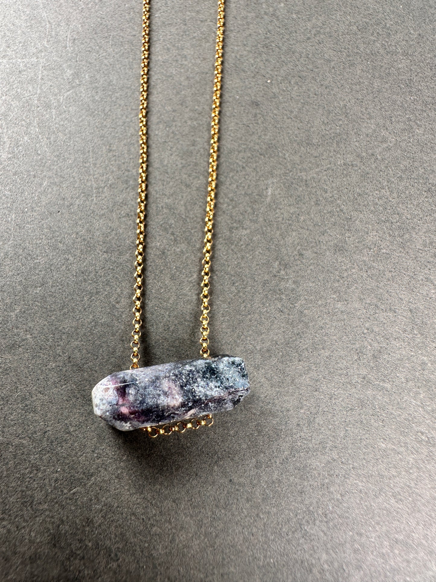 Blanket Jasper floating necklace