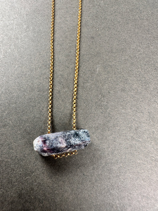 Blanket Jasper floating necklace